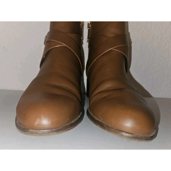 Michael Kors Kincaid Leather Ankle Boot 7M Tan Zipper - Picture 6 of 12